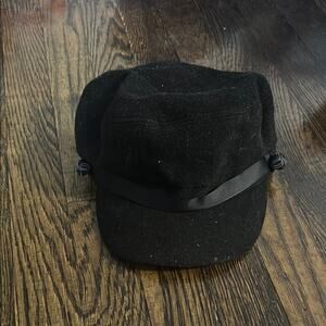 Black Wool Cap